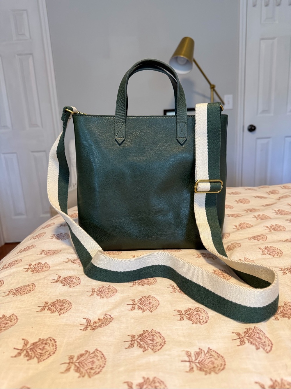 Madewell Green Leather Crossbody Bag